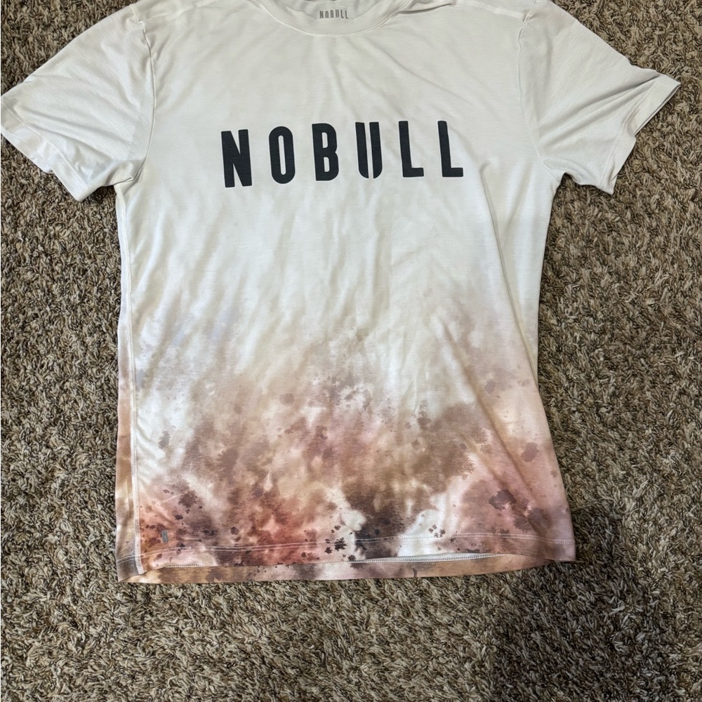NOBULL Cream and Brown Gradient Tee